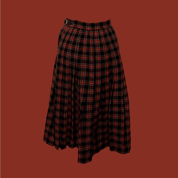 🍒▪️Vintage Plaid A-Line Midi Skirt▪️🍒 - Picture 2 of 6